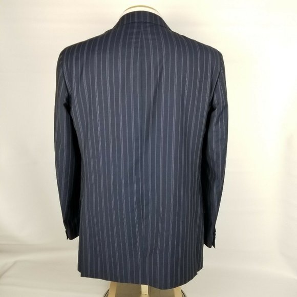 Etro Mens Suit 42R Blue Purple Stripe 2 Piece - Picture 5 of 12